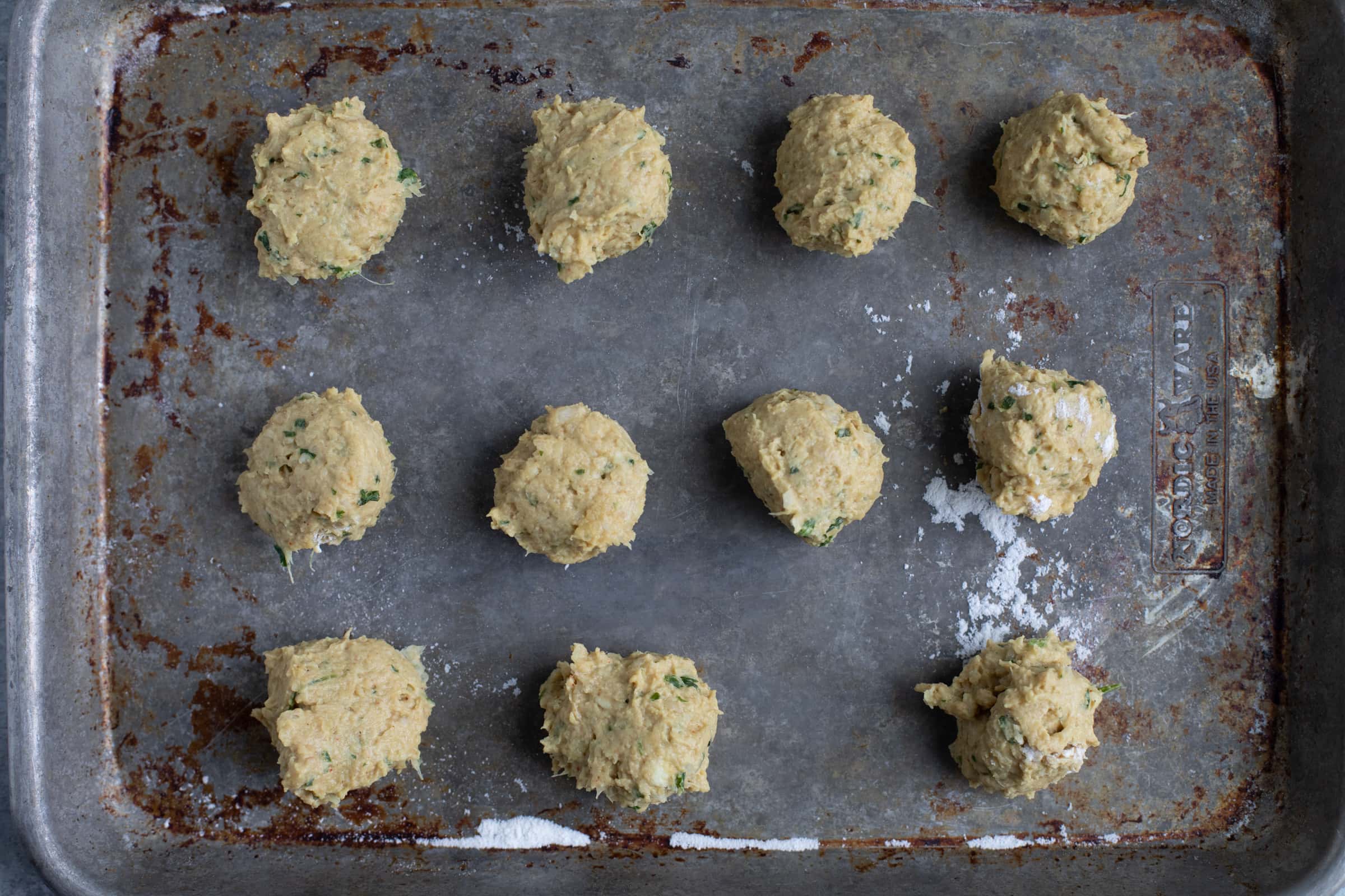 balls of falafel for frying