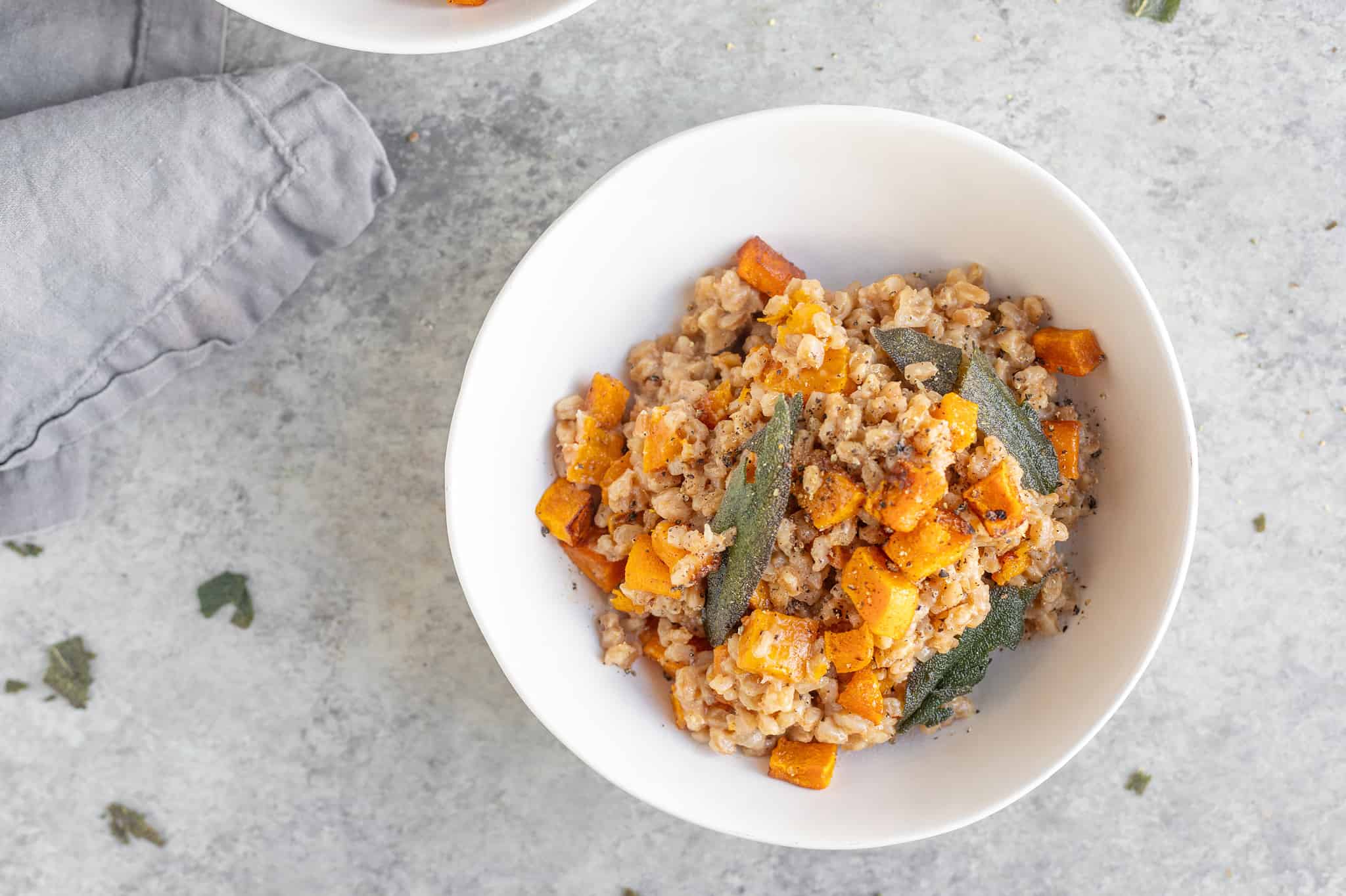 Farro Risotto with Butternut Squash (Farrotto) - Delish Knowledge