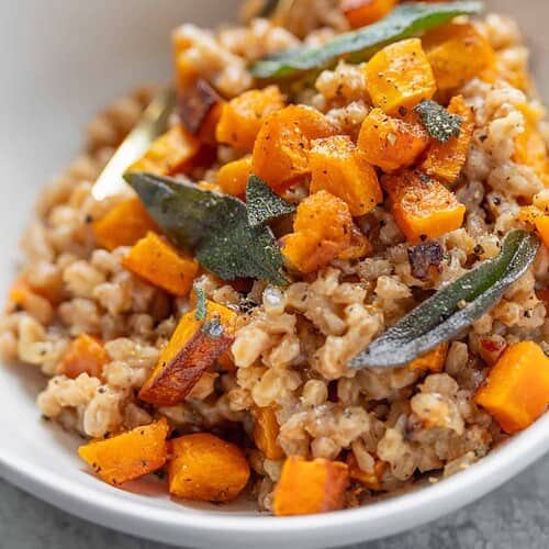 Farro Risotto with Butternut Squash (Farrotto) 12 Farro With Squash And Fried Sage