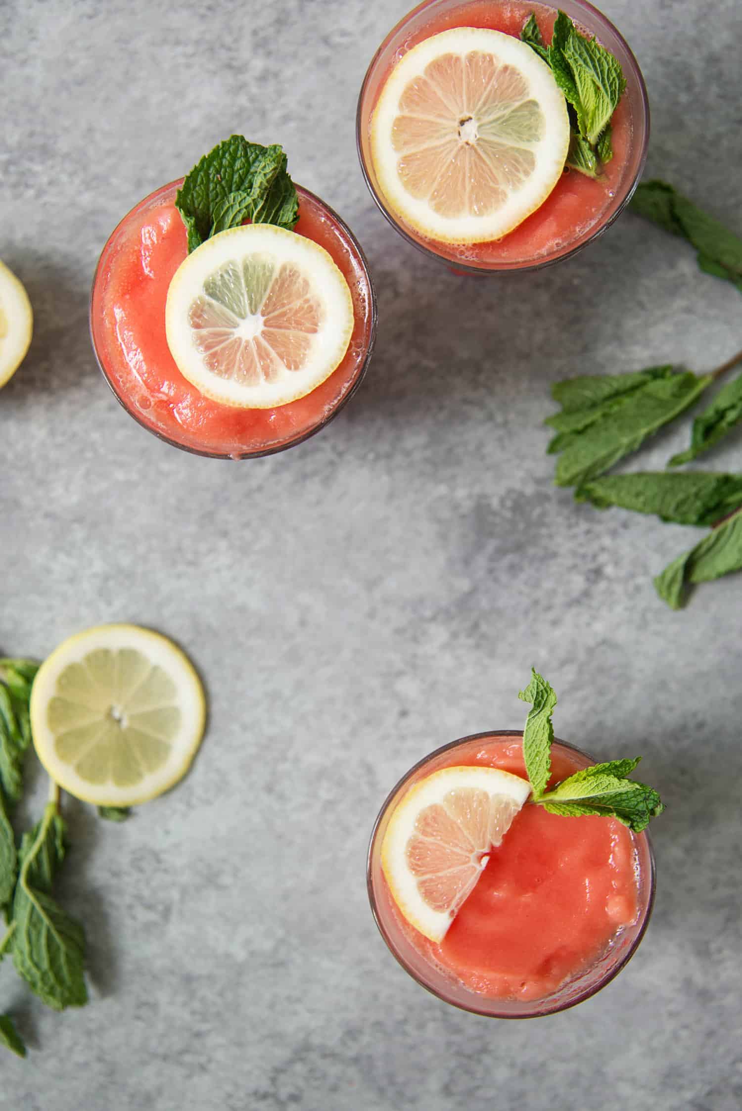 Frozen Watermelon Lemonade Slushies