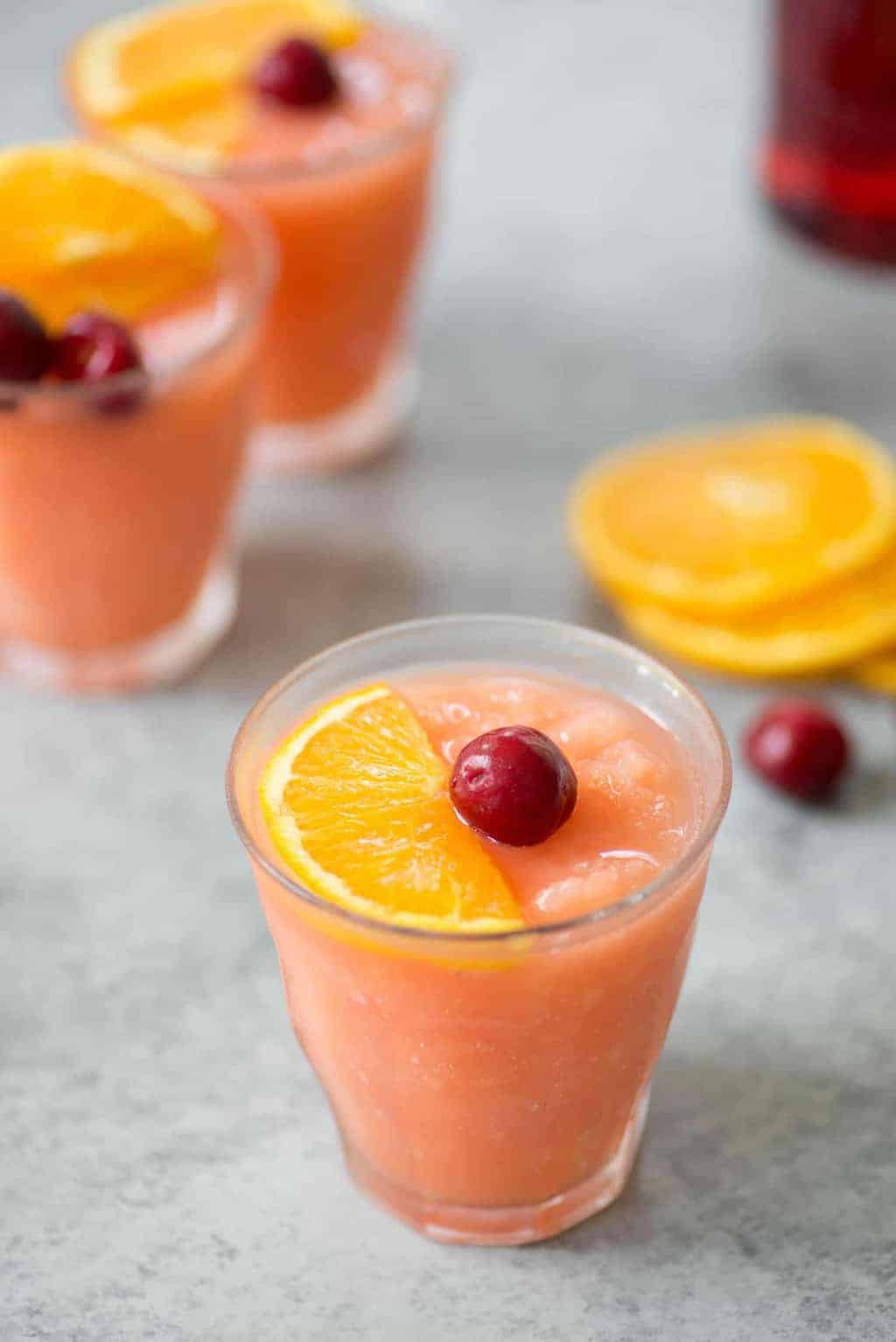 This Is The Drink For Summer. A Frozen Orange-Ginger Negroni Slush, Perfect For Hot Days. Campari, Gin, Vermouth, Ginger Syrup And Orange Juice. | Www.delishknowledge.com