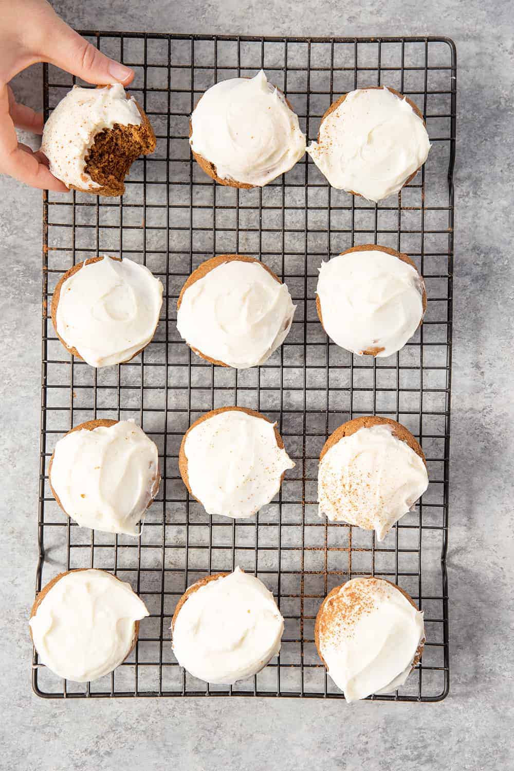 Gingerbread Muffins With Cream Cheese Frosting