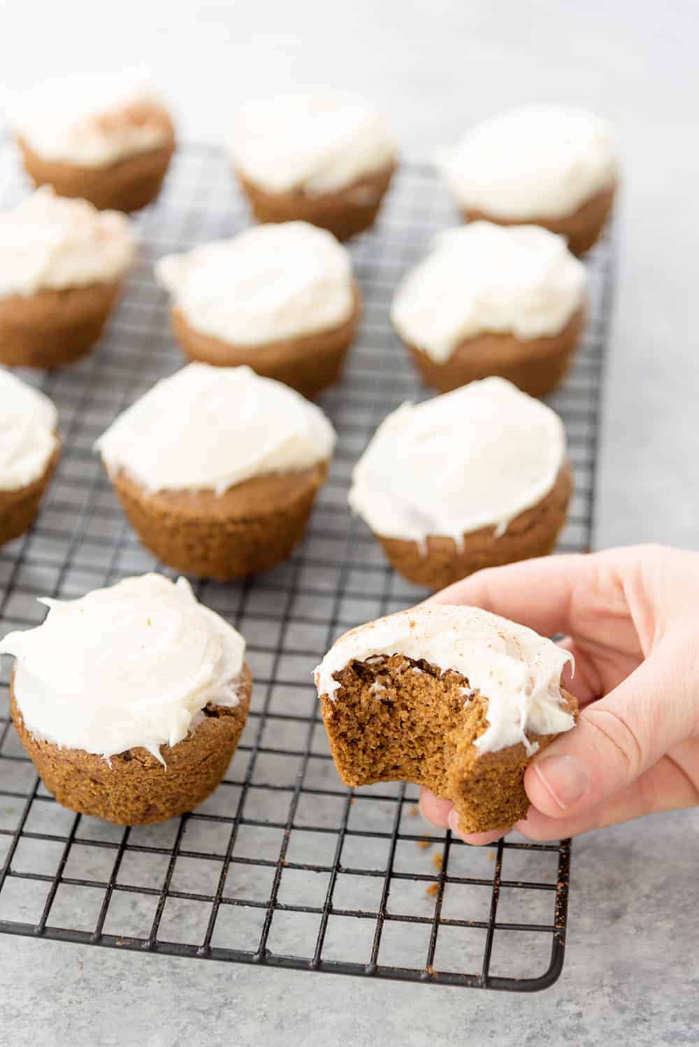 Gingerbread Muffins With Cream Cheese Frosting