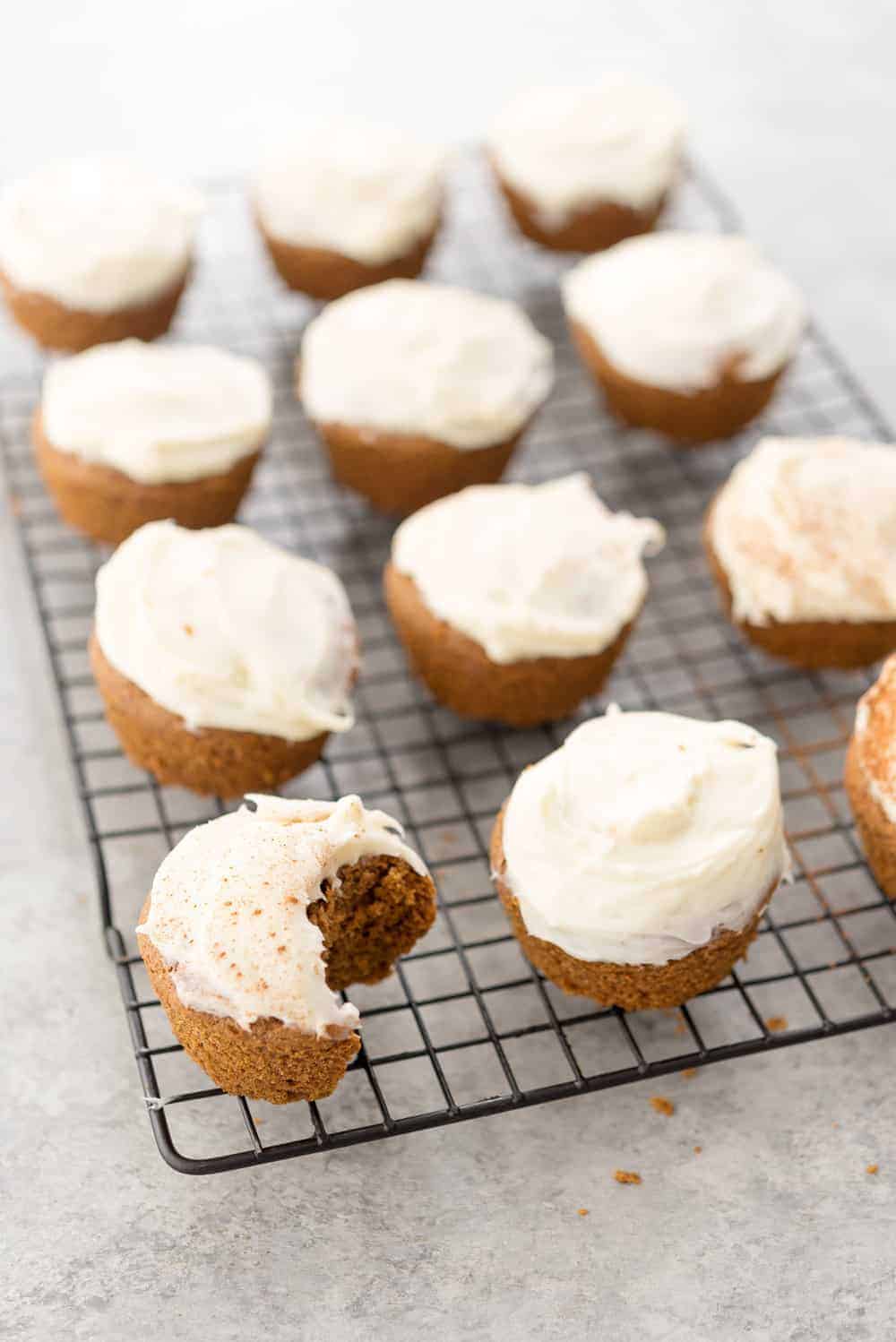 Gingerbread Muffins With Cream Cheese Frosting