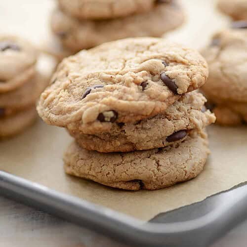 The Best Vegan and Gluten-Free Chocolate Chip Cookies 8 Stack Of Vegan And Gluten-Free Chocolate Chip Cookies