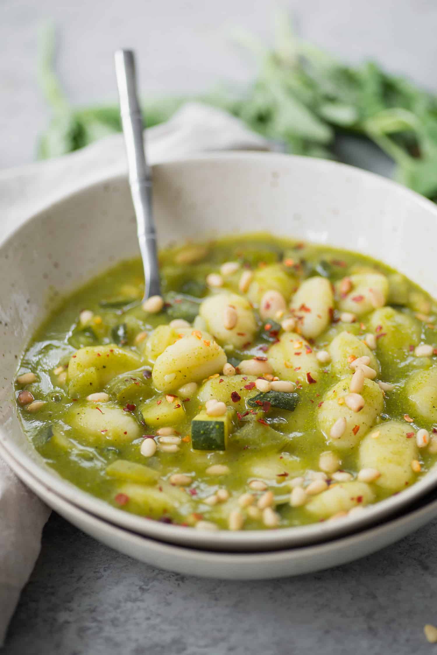 Gnocchi Pesto Soup