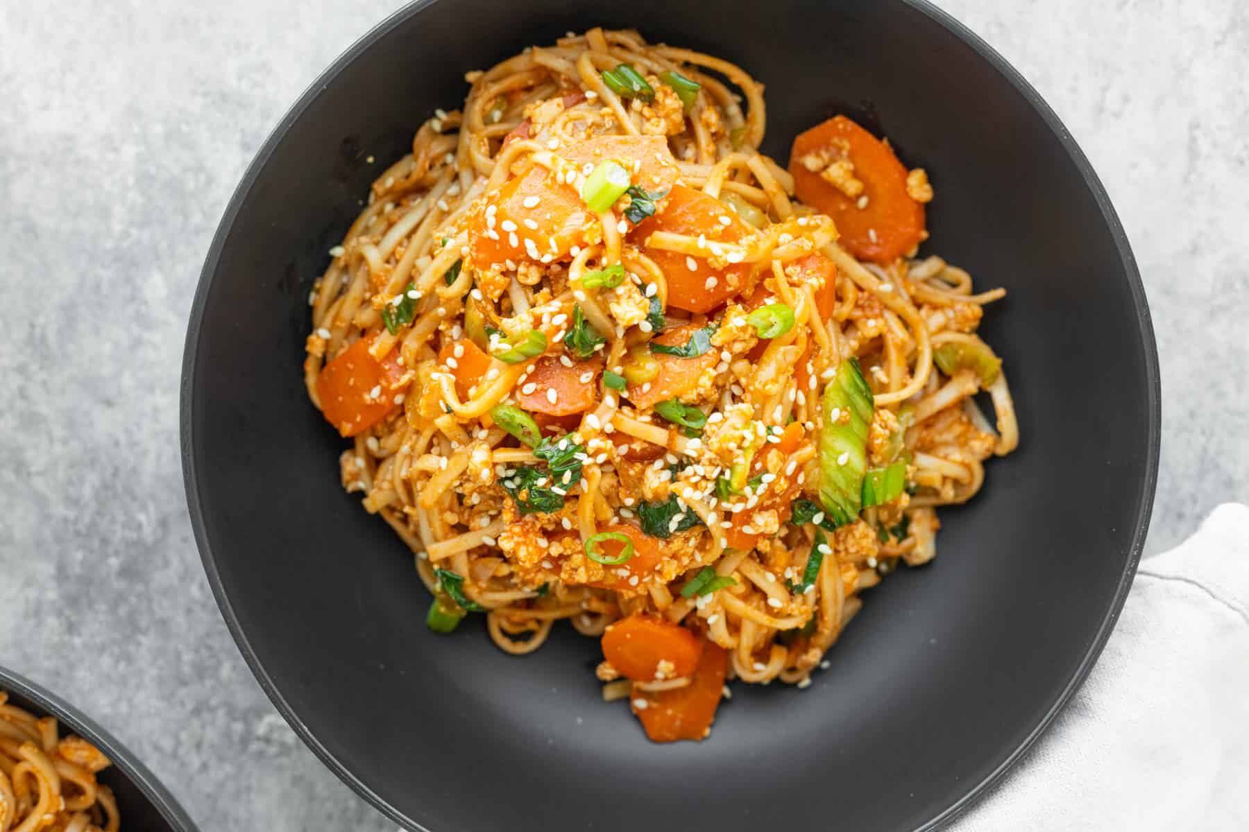 Spicy Noodle Stir Fry With Gochujang Sauce