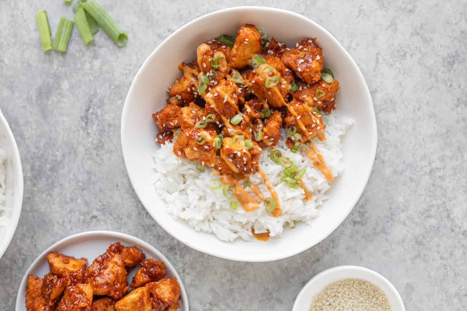 Gochujang Tofu With Rice And Spicy Mayo