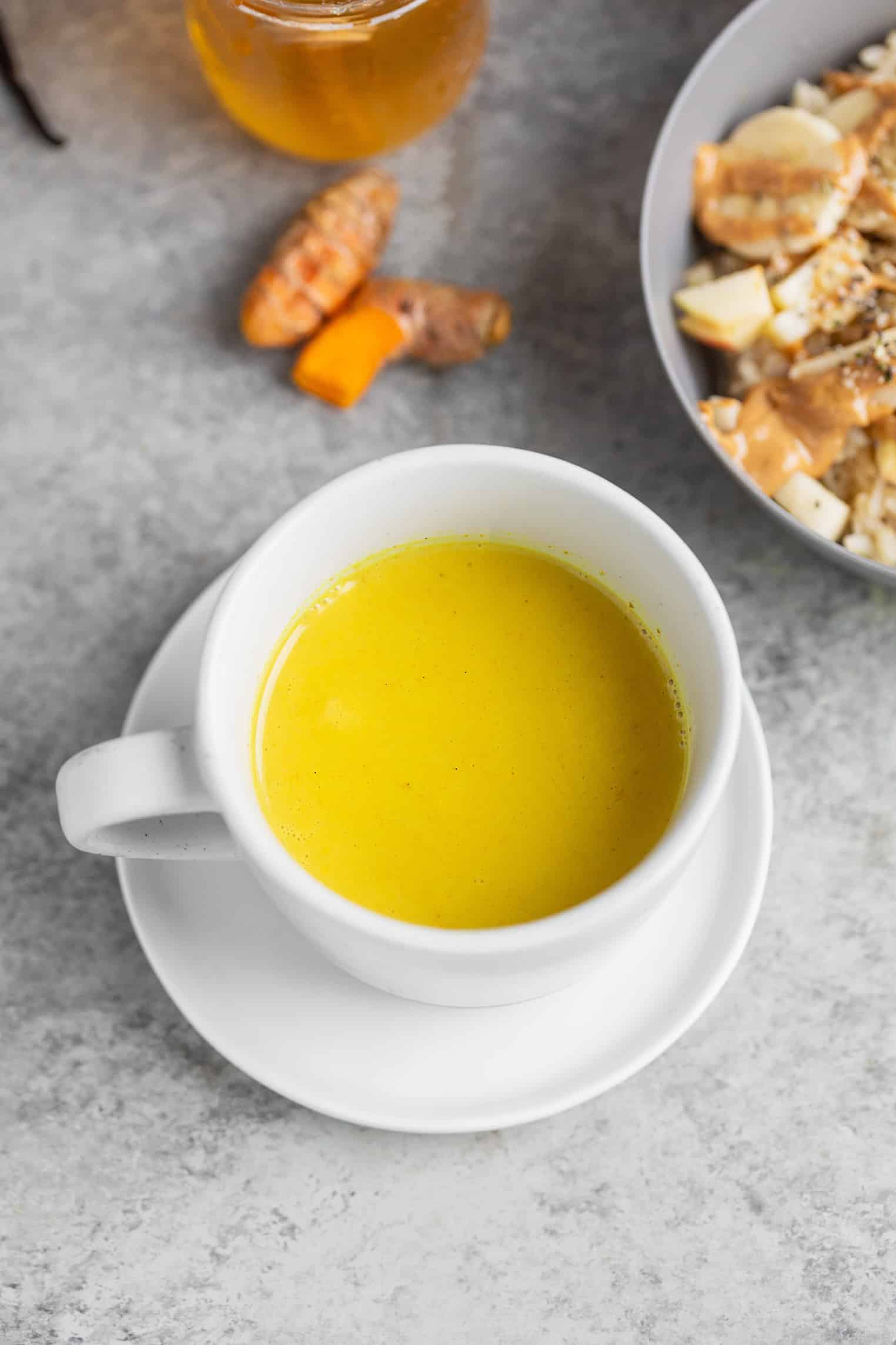 Golden Turmeric Milk Latte with Espresso (Dairy-Free) - Lexi's Clean Kitchen