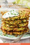 Greek Quinoa Zucchini Fritters