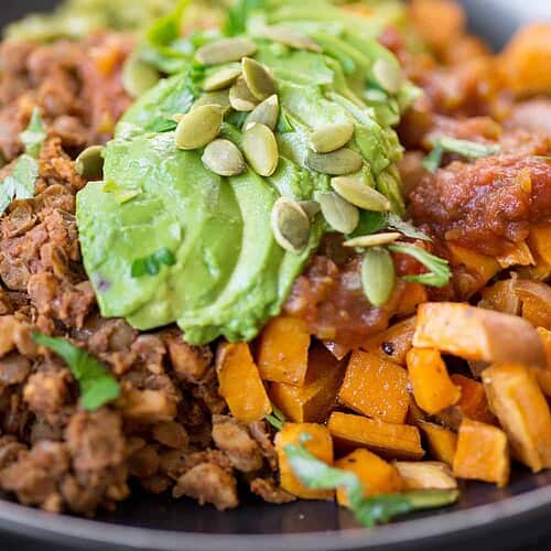 Vegan Green Rice Vegan Burrito Bowls