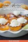 Grilled Honey Ginger Apricots with Ice Cream