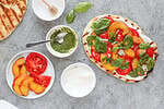 Grilled Summer Flatbread Recipe With Peaches