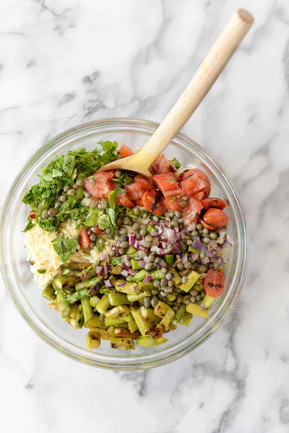 Grilled Vegetable Orzo Salad