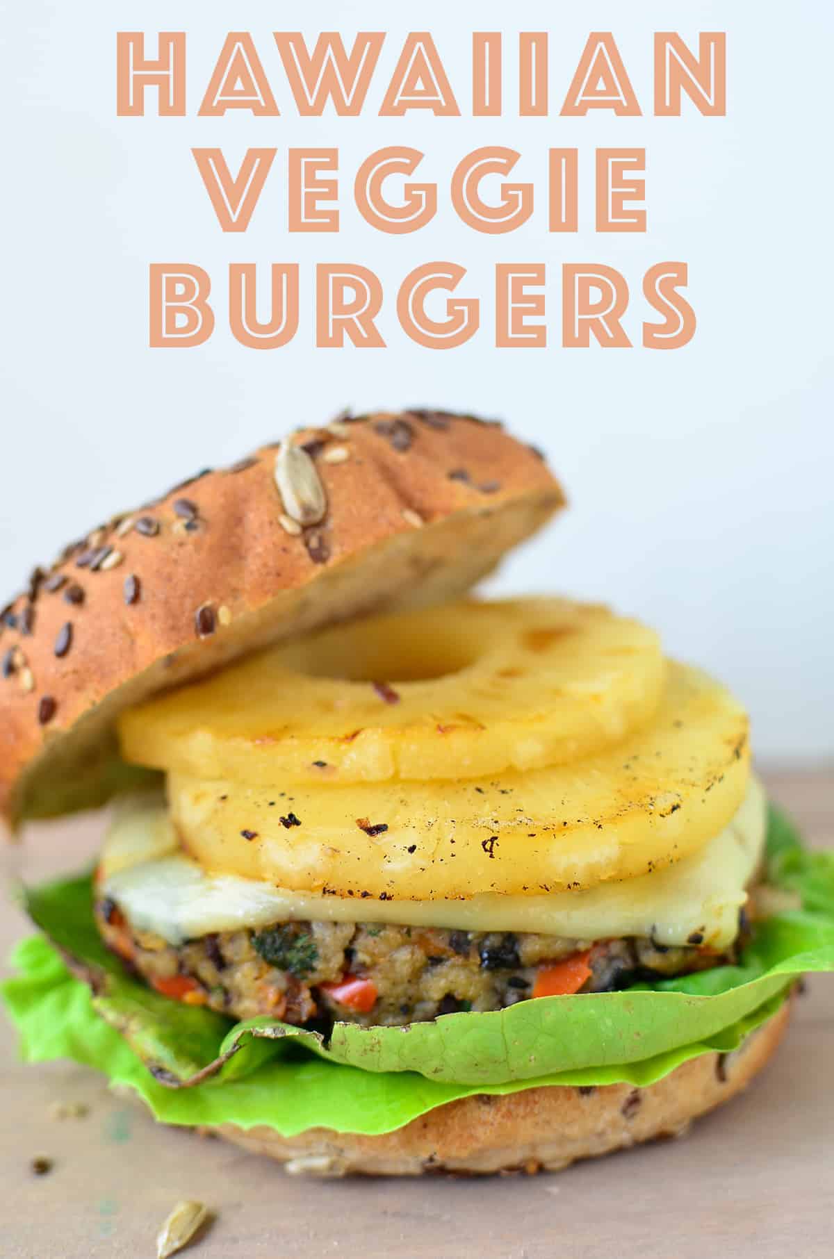 Hawaiian Veggie Burger Recipe Pin 