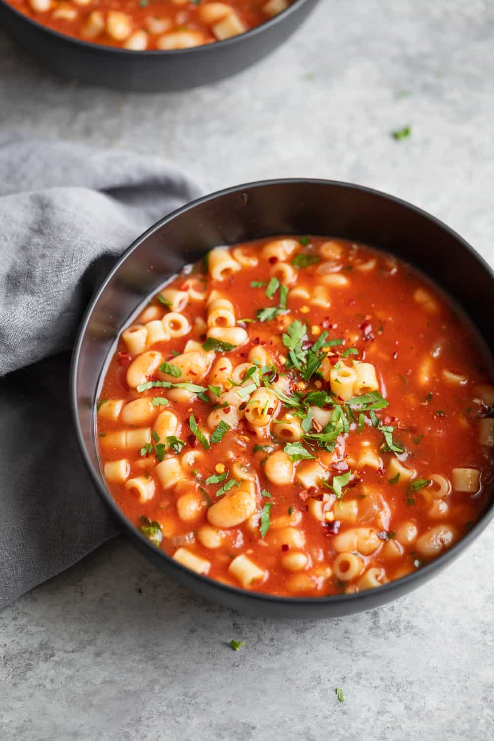 Vegetarian Pasta Fagioli 