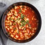 bowl of pasta fagioli