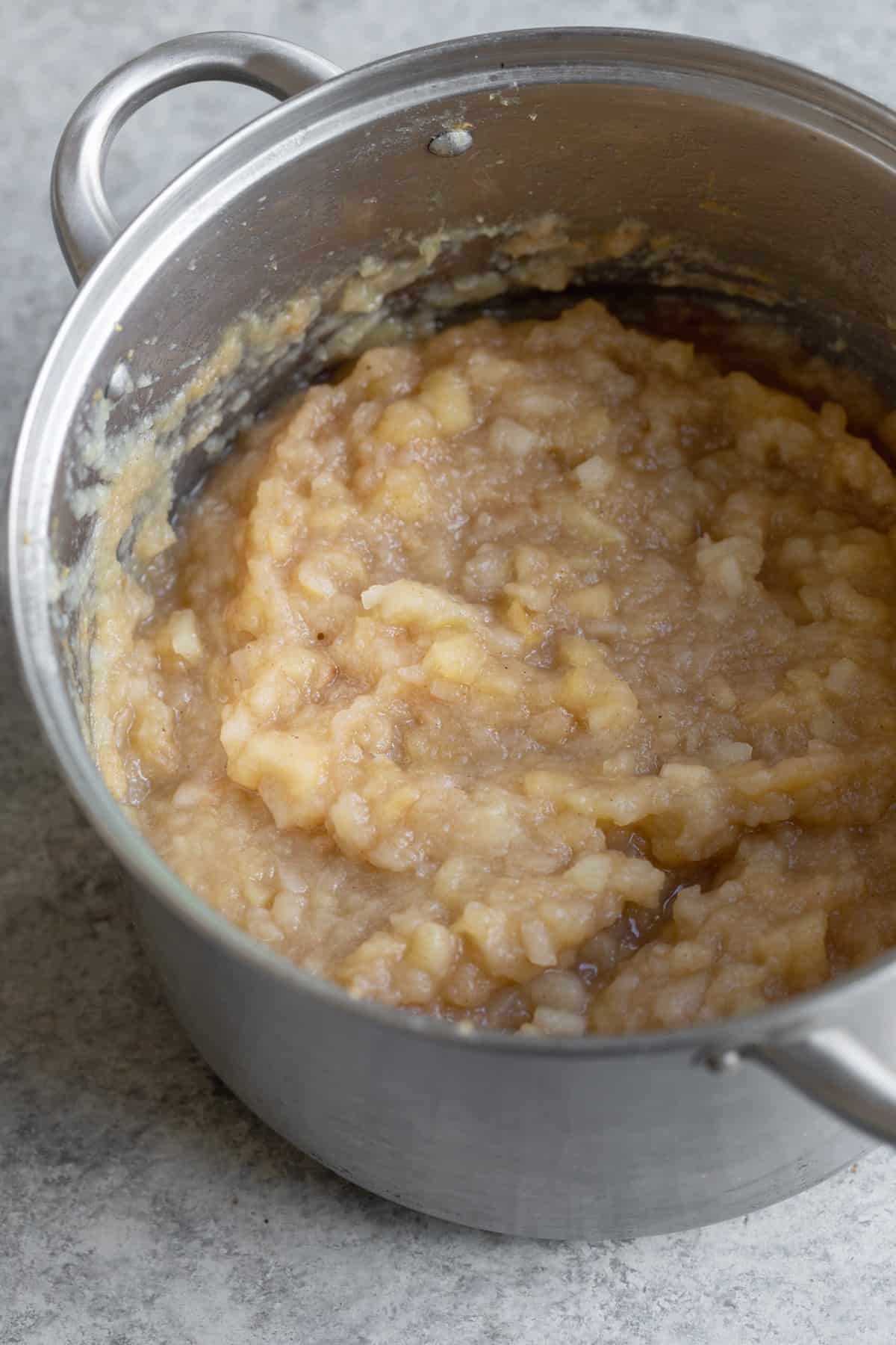 Chunky Applesauce In A Pot