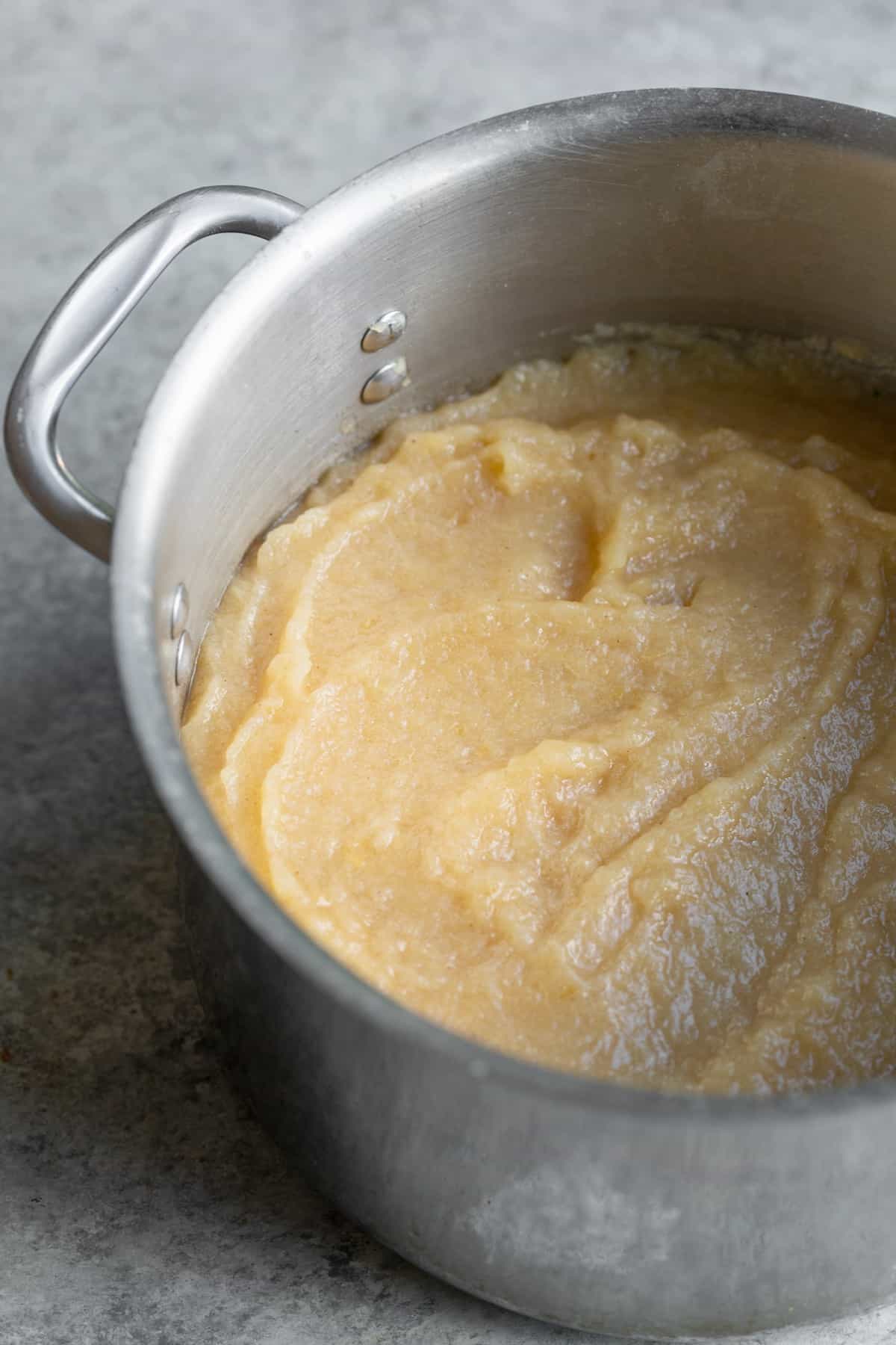 Creamy Smooth Applesauce In A Pot