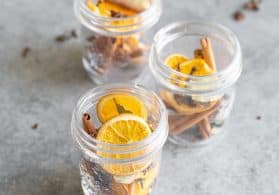 Homemade stovetop potpourri jars