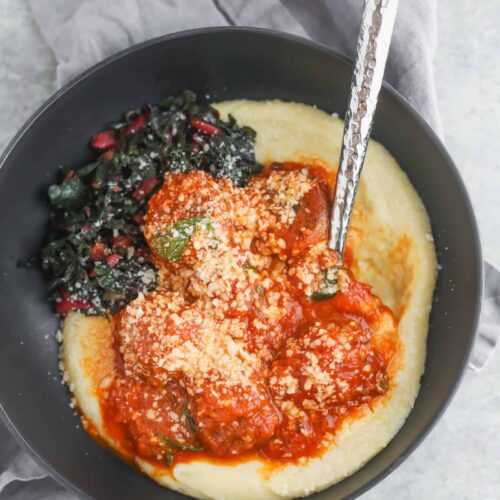 Polenta Bowls with Impossible Meatballs 13 Impossible Meatball Bowls With Polenta