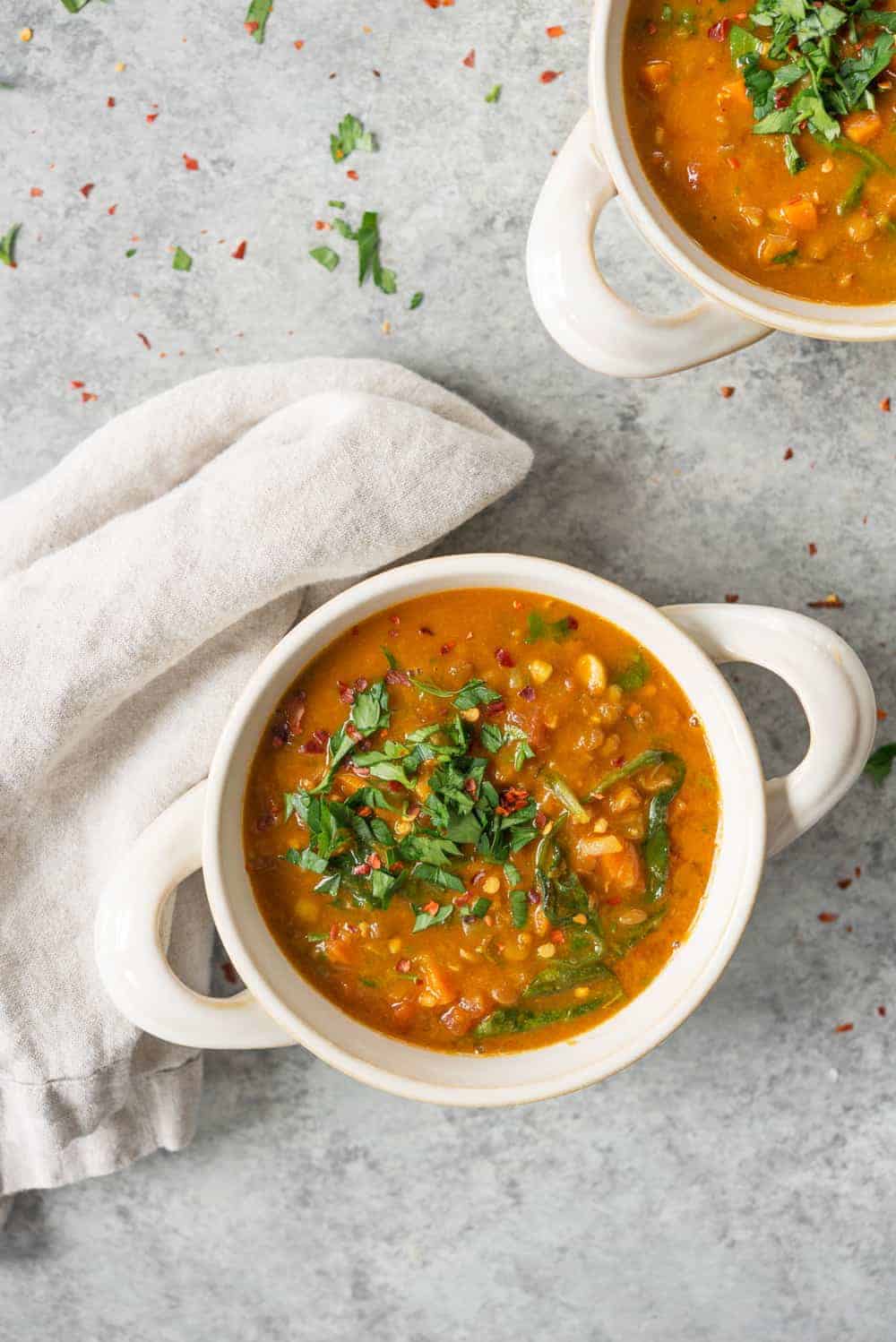 Vegan Instant Pot Lentil Soup Recipe (Quick & Easy) - Delish Knowledge