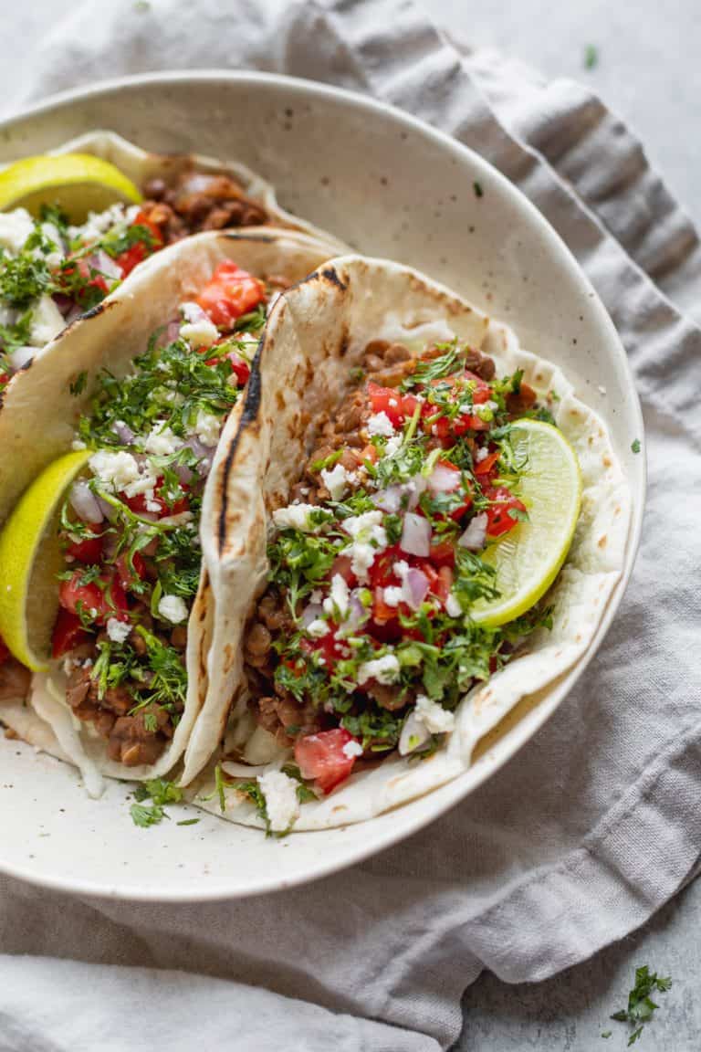 Instant Pot Tacos With Lentil Walnut Taco Meat Delish Knowledge