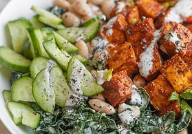 BBQ Kale Tofu Salad