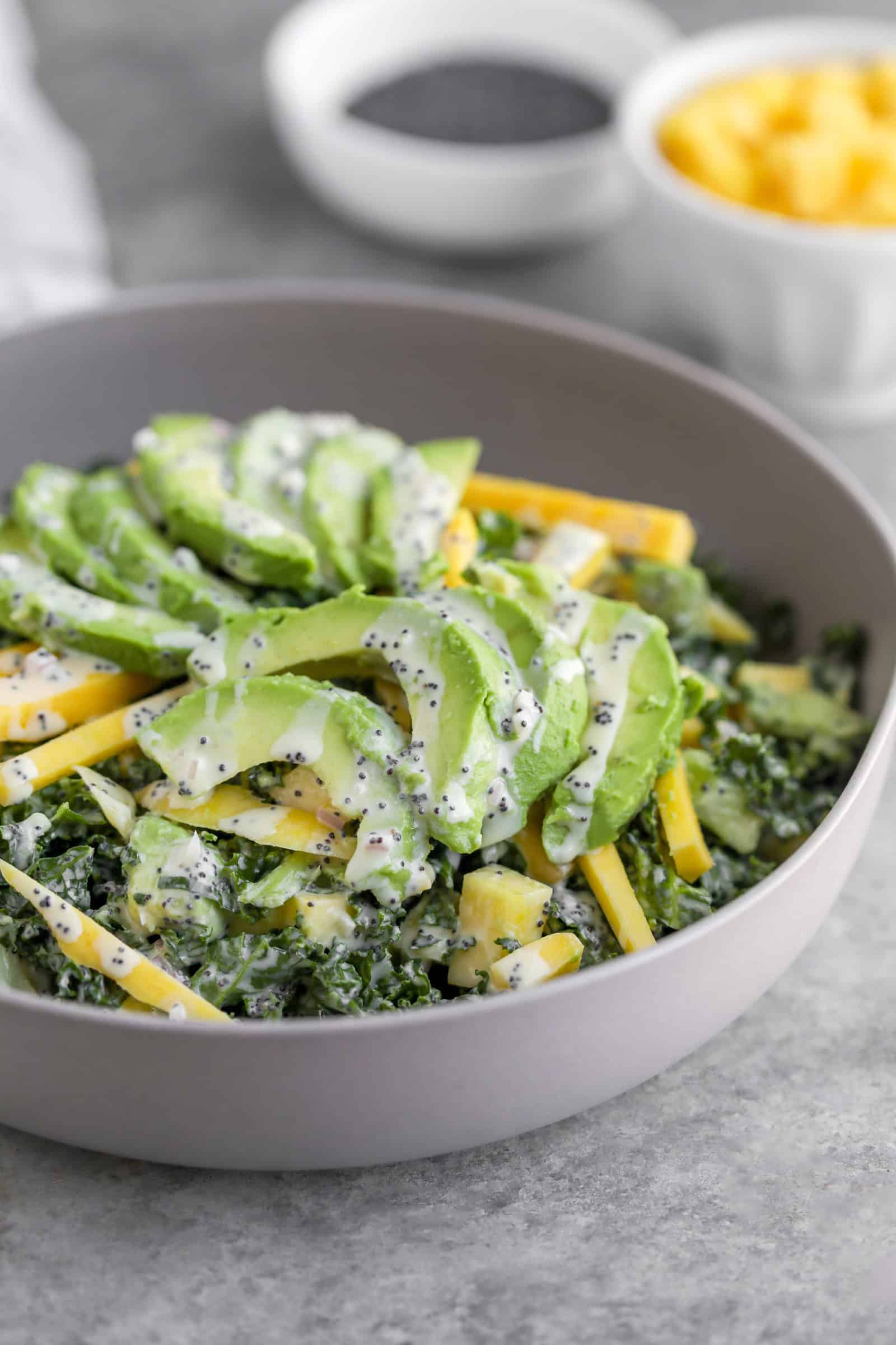 Kale and Mango Poppyseed Salad Kale and Mango Poppyseed Salad