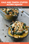 Kale and Tempeh Stuffed Acorn Squash