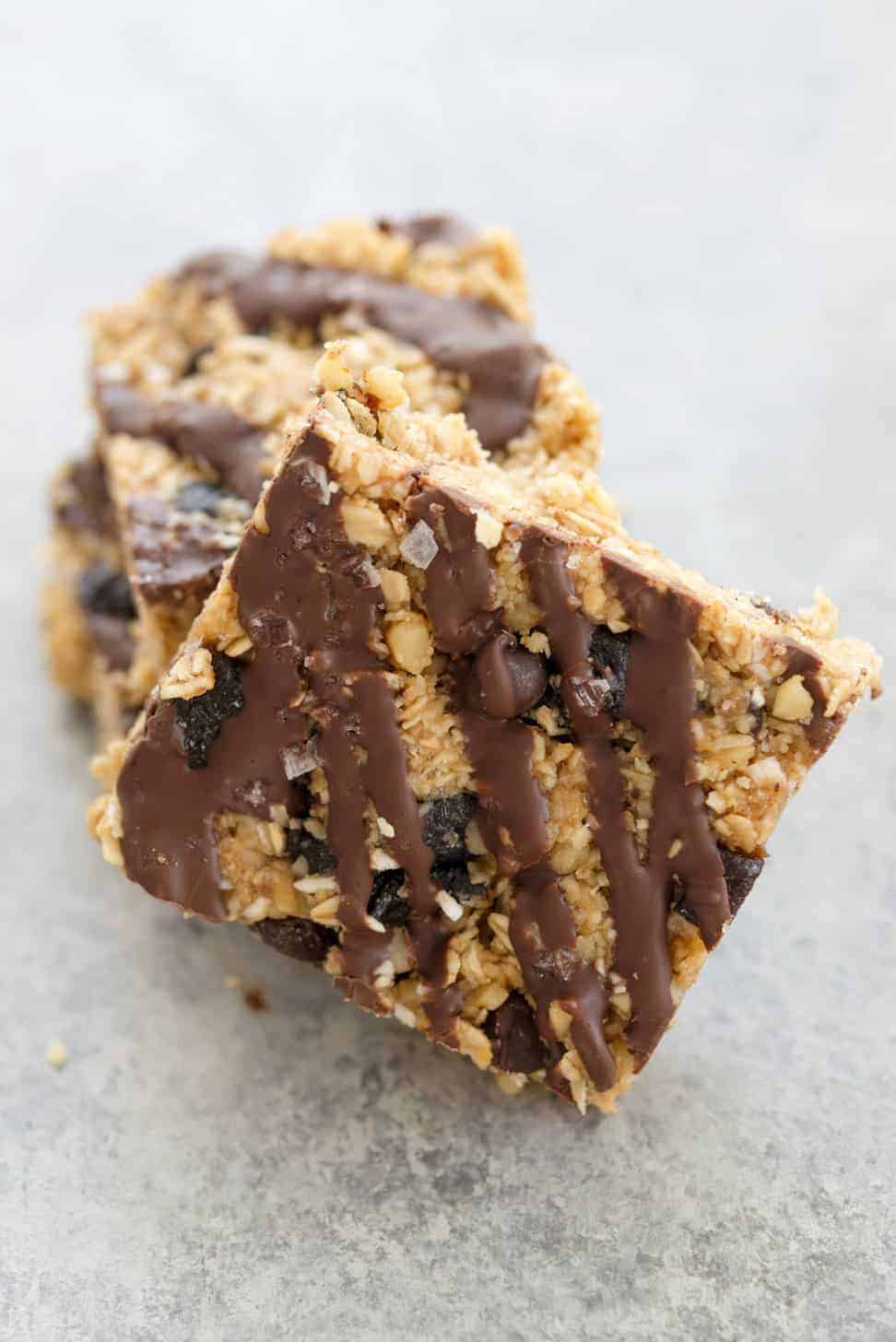 Salted Chocolate Granola Bars