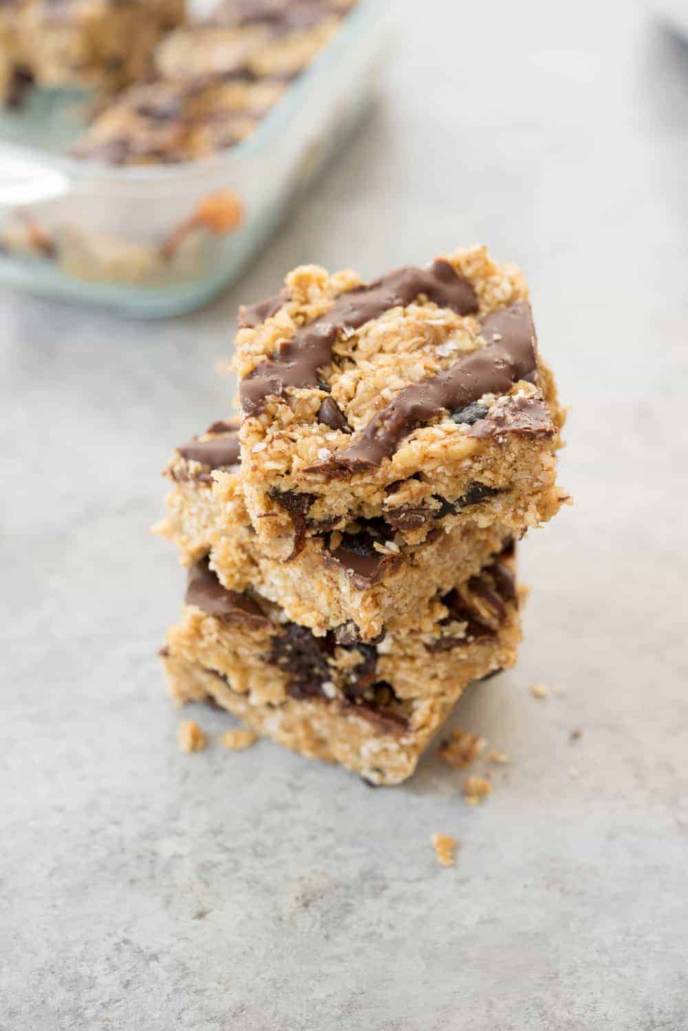 Salted Chocolate Granola Bars