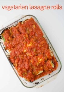 Finally! A healthy lasagna! Lasagna sans noodles! Slices of roasted zucchini and eggplant stuffed with herbed ricotta cheese & quinoa! Gluten-free and can be made either vegan or vegetarian!