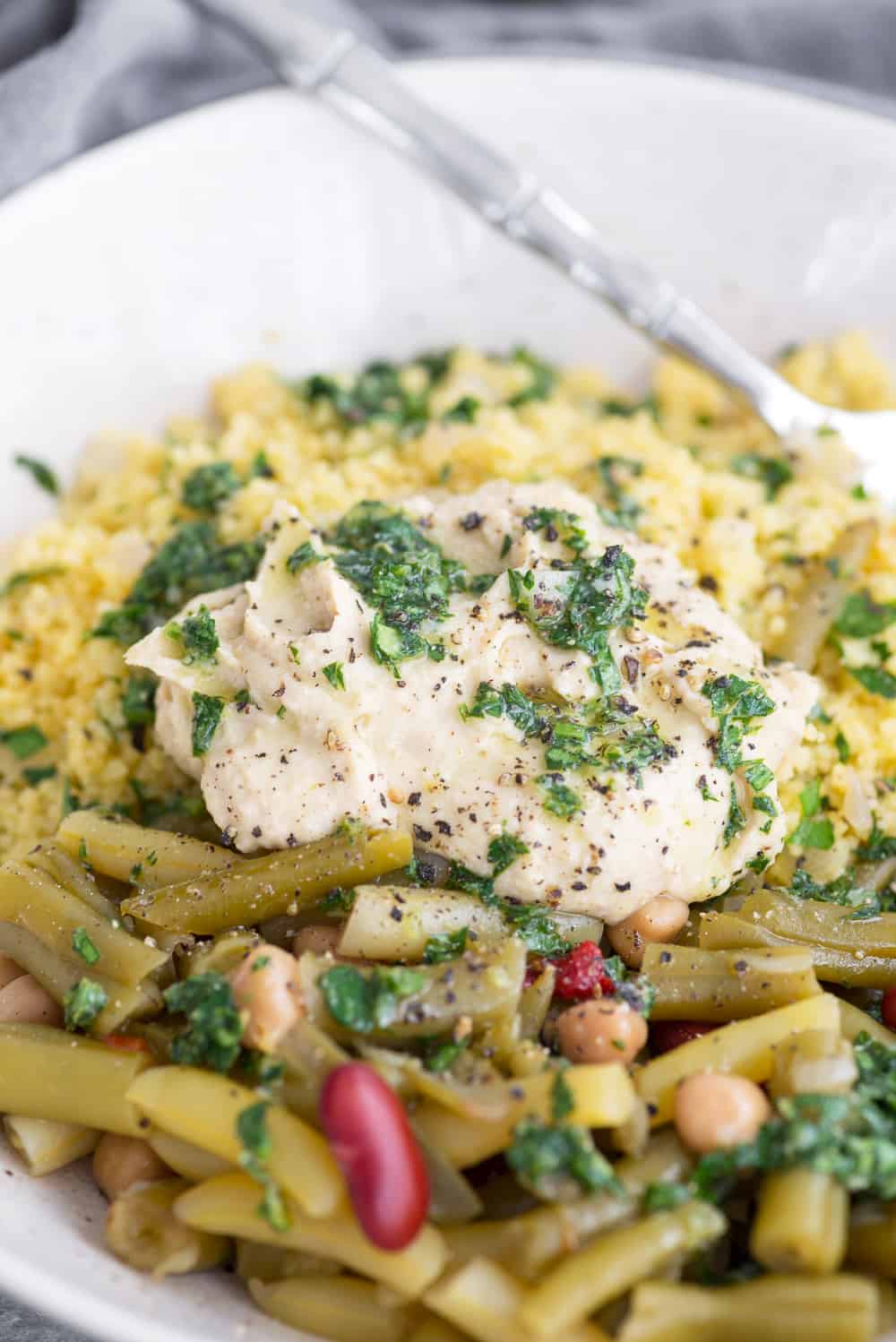 lebanese bean salad bowl 
