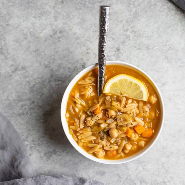 Vegan Lemon Chickpea Orzo Soup + Video Delish Knowledge