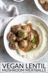 lentil cherry meatballs with texts