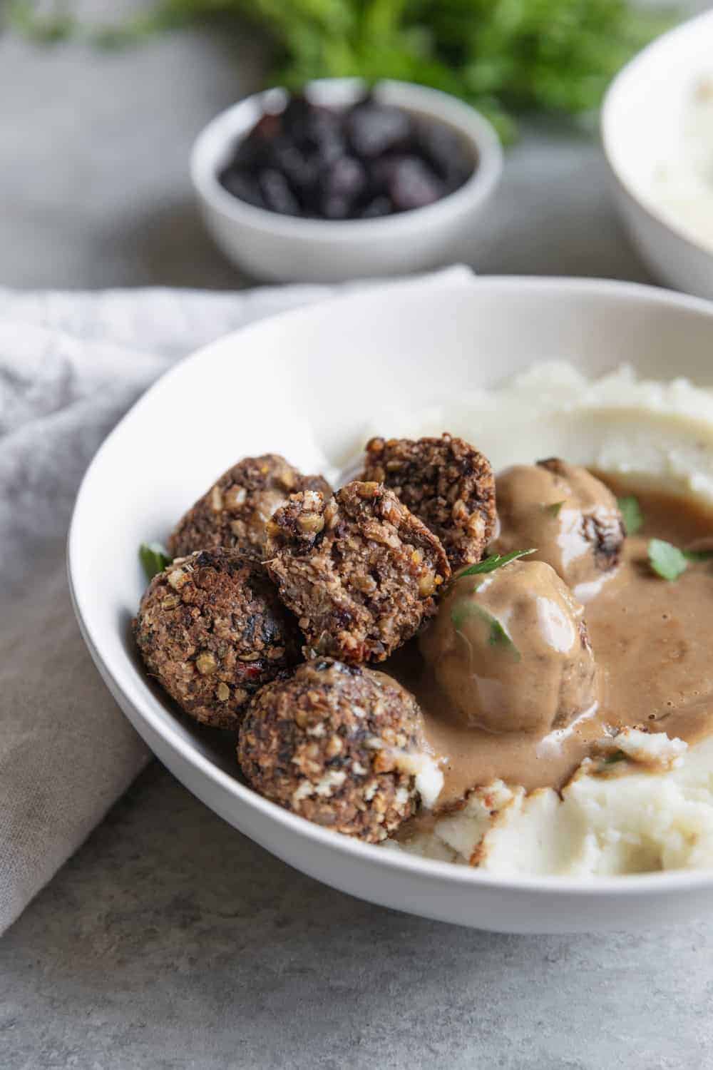 Vegan Thanksgiving Meatballs