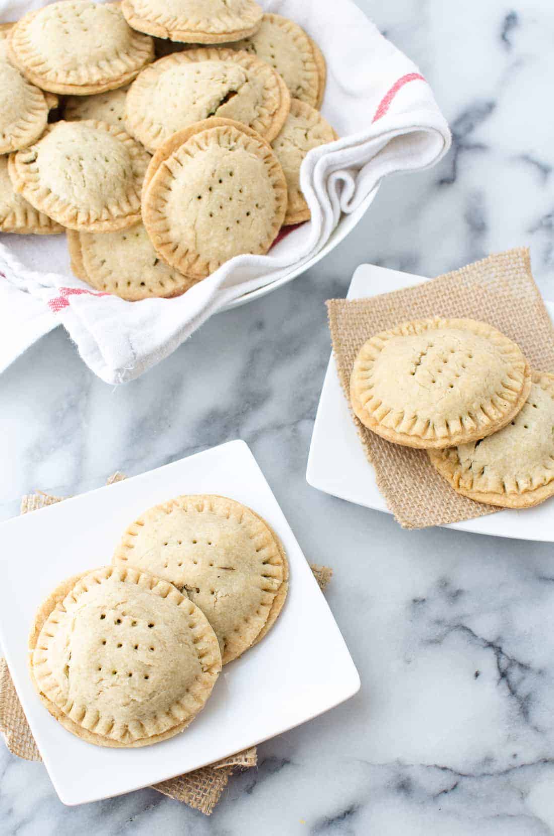 Lentil Hand Pies with Walnut Pesto! Lentil salad stuffed into homemade pie crust. Perfect for picnics, potlucks or lunches! #vegan | www.delishknowledge.com