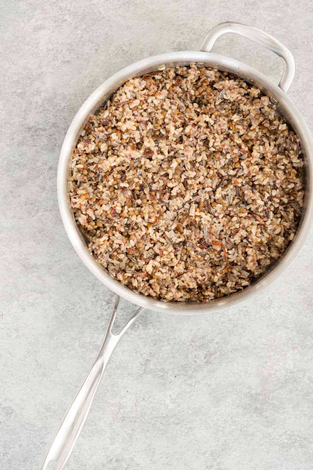 Cooked Lentils And Wild Rice 