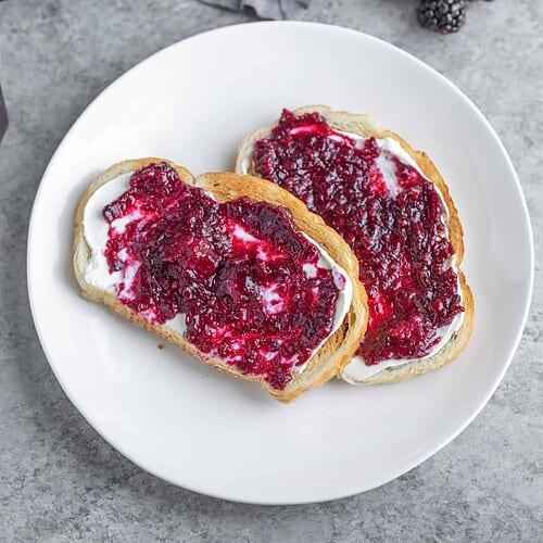 Two Slices Of Jam On Toast