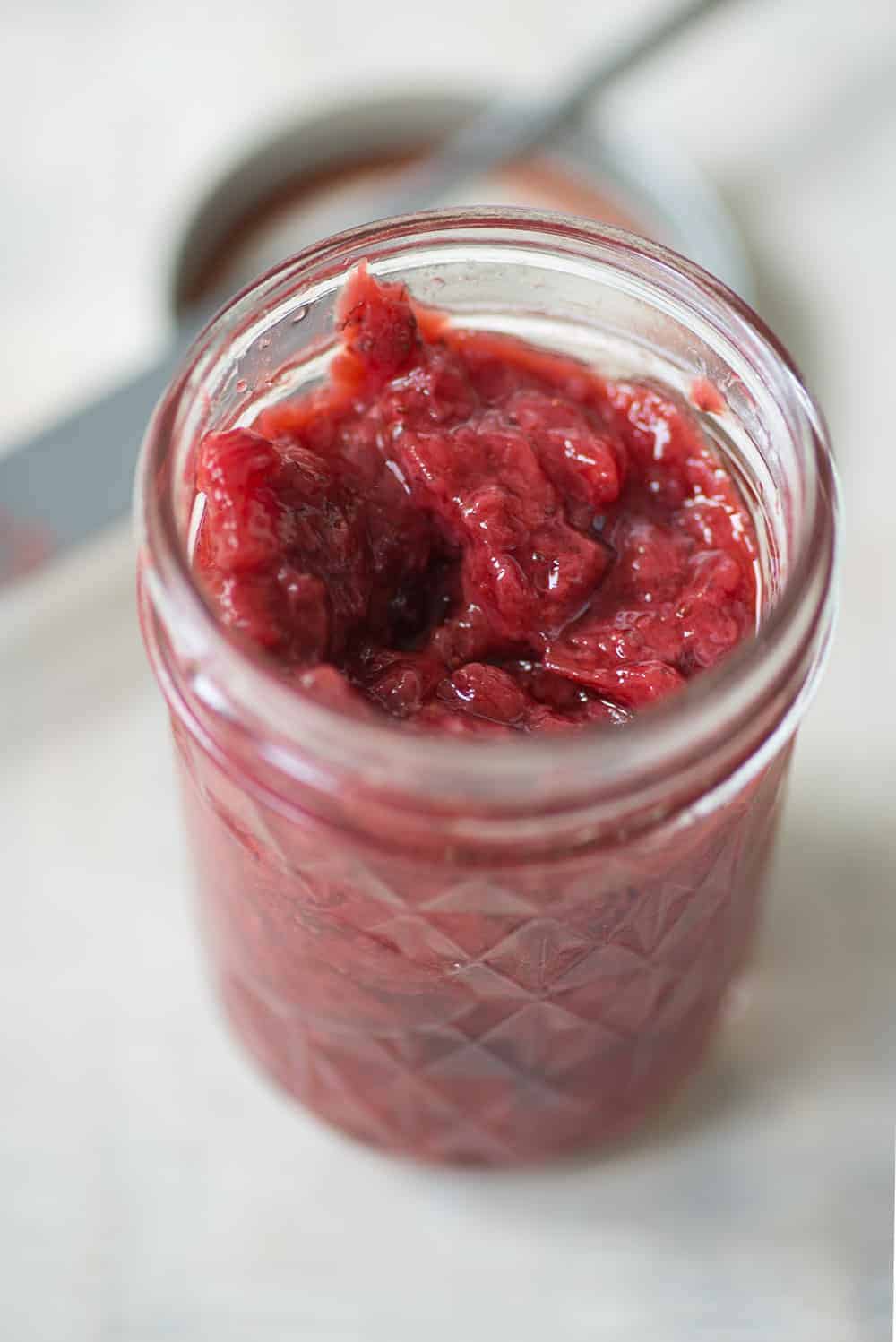 Homemade Strawberry Jam In Jar