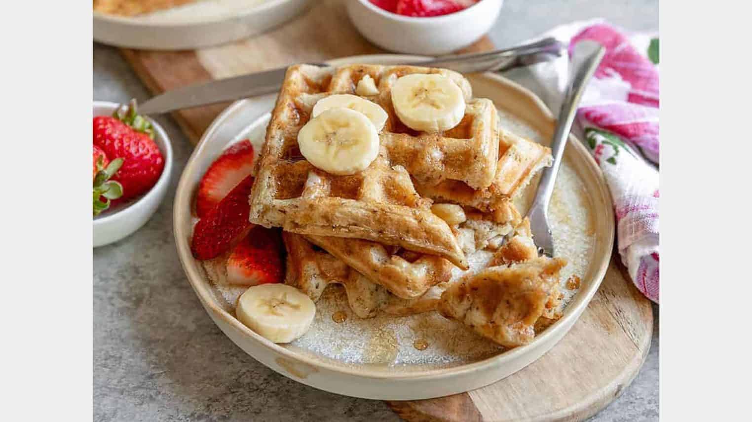 vegan sourdough waffles