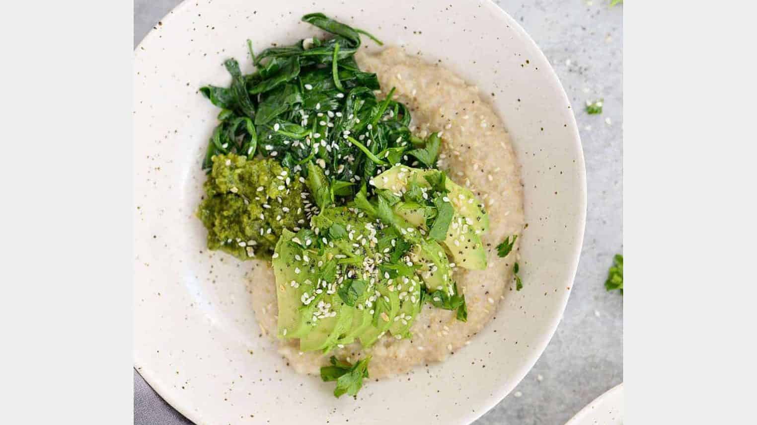 savory oatmeal bowl