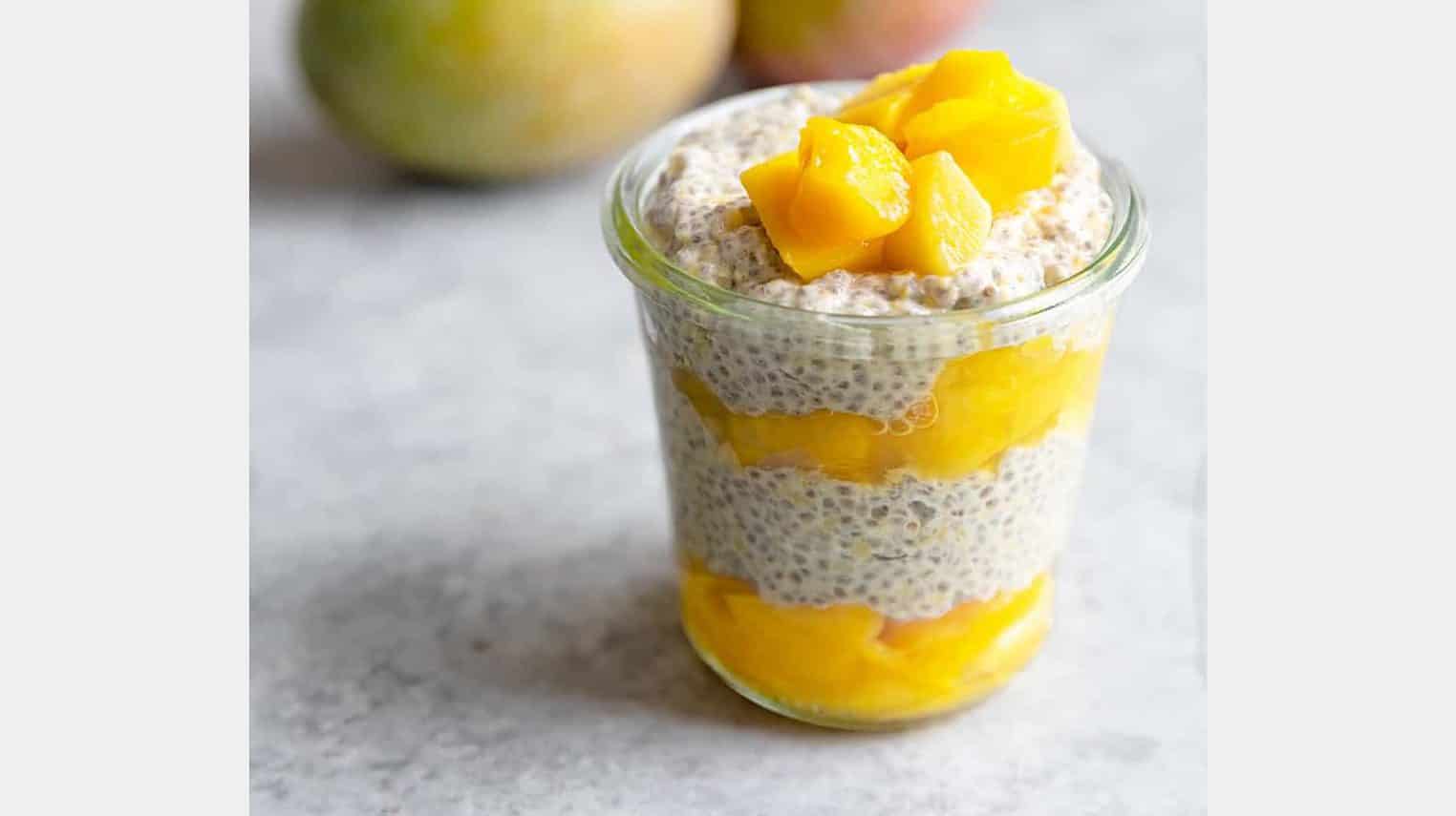 coconut chia pudding for breakfast 