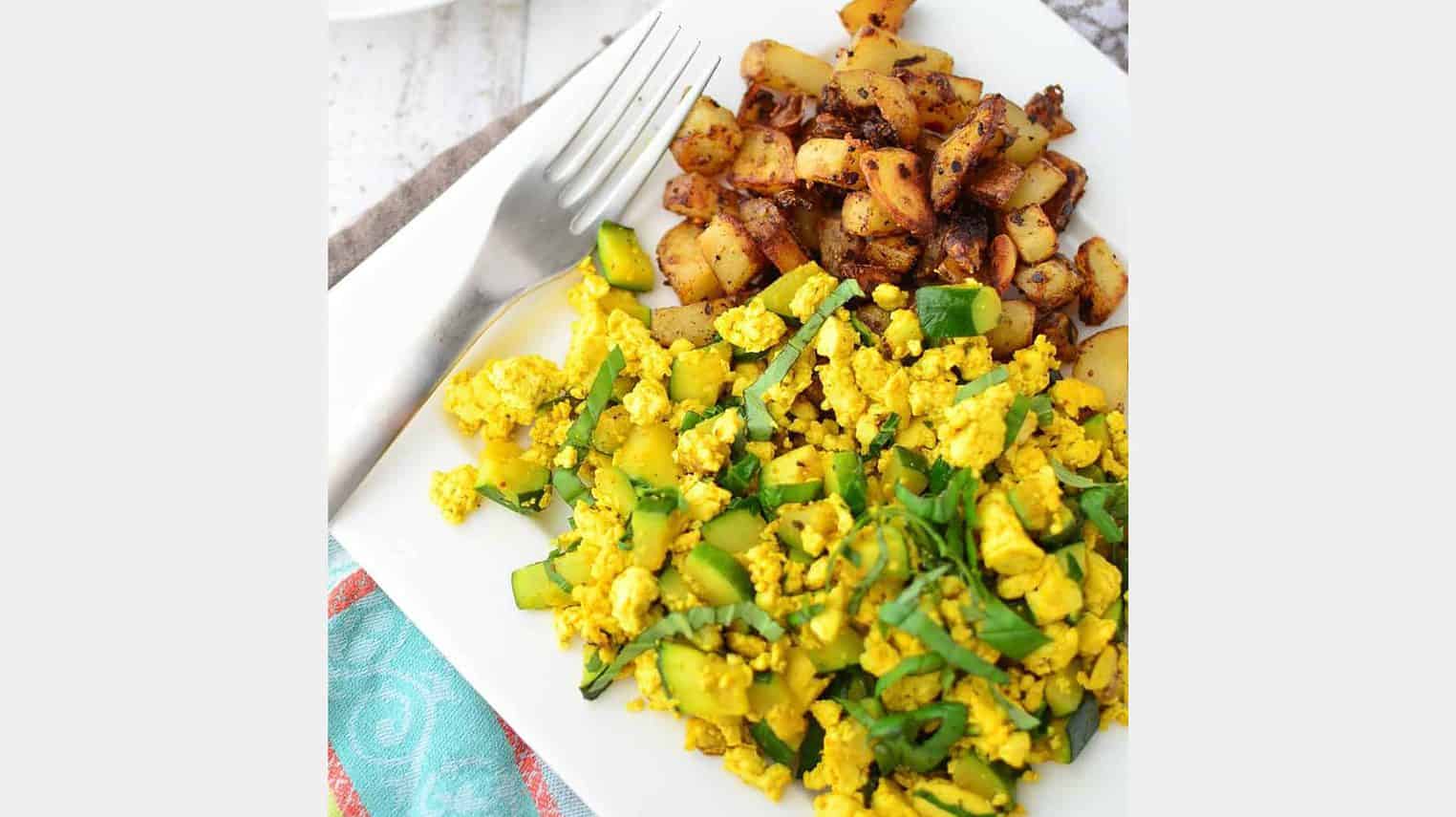zucchini tofu scramble