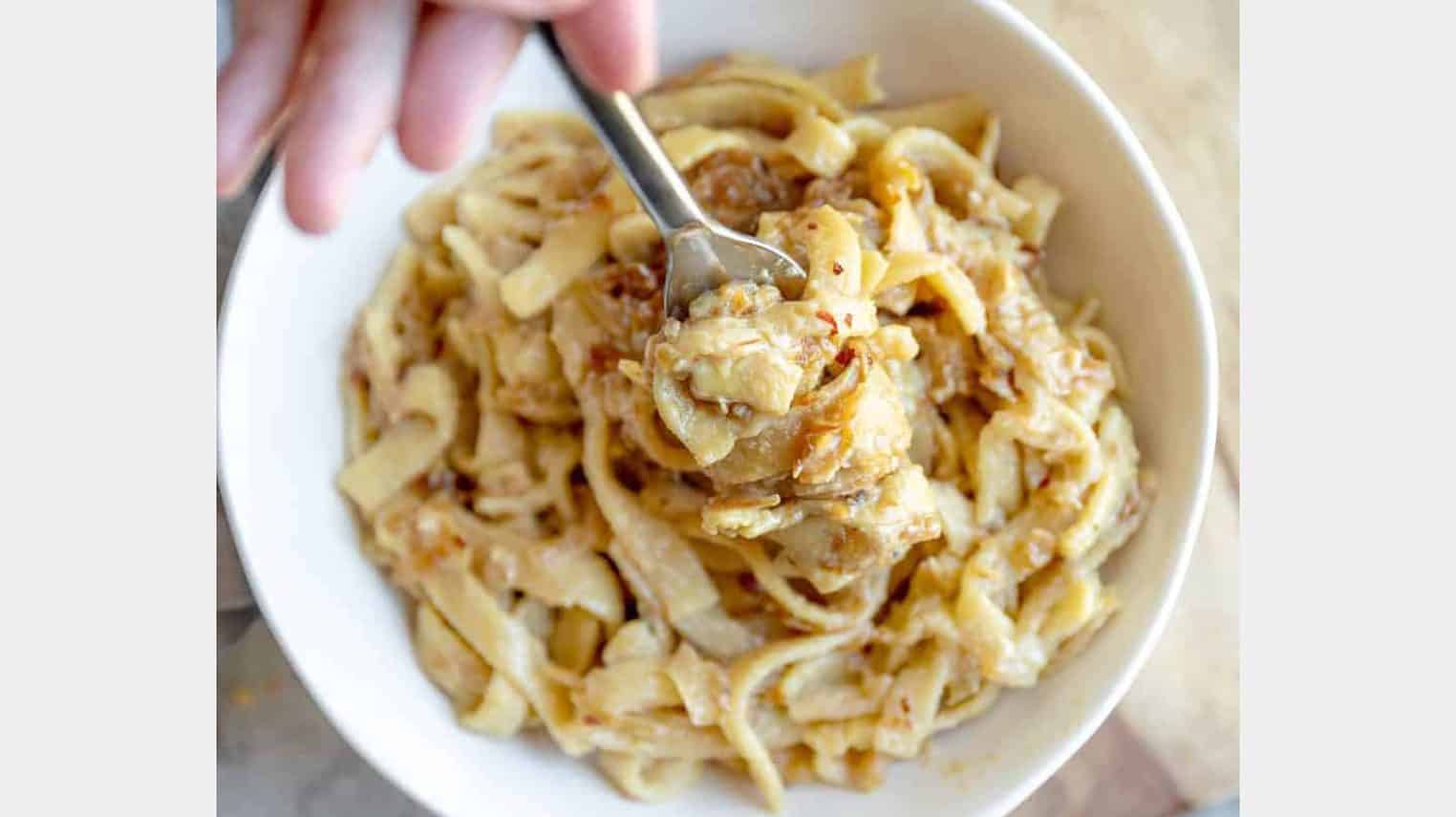 Caramelized Onion Fettuccine