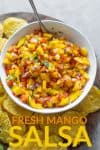 salsa with fresh mangos