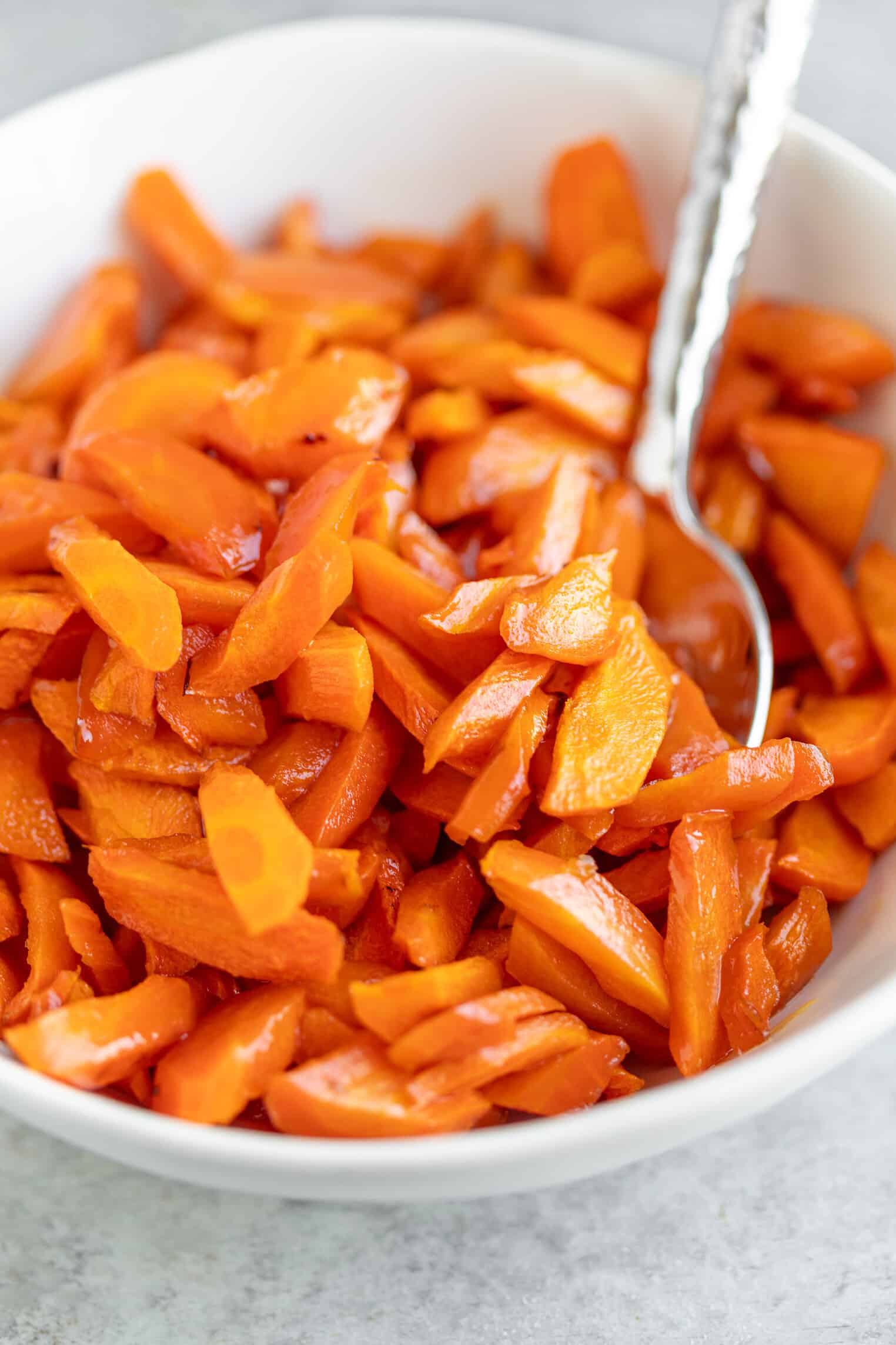 Maple Roasted Carrots In A Bowl 