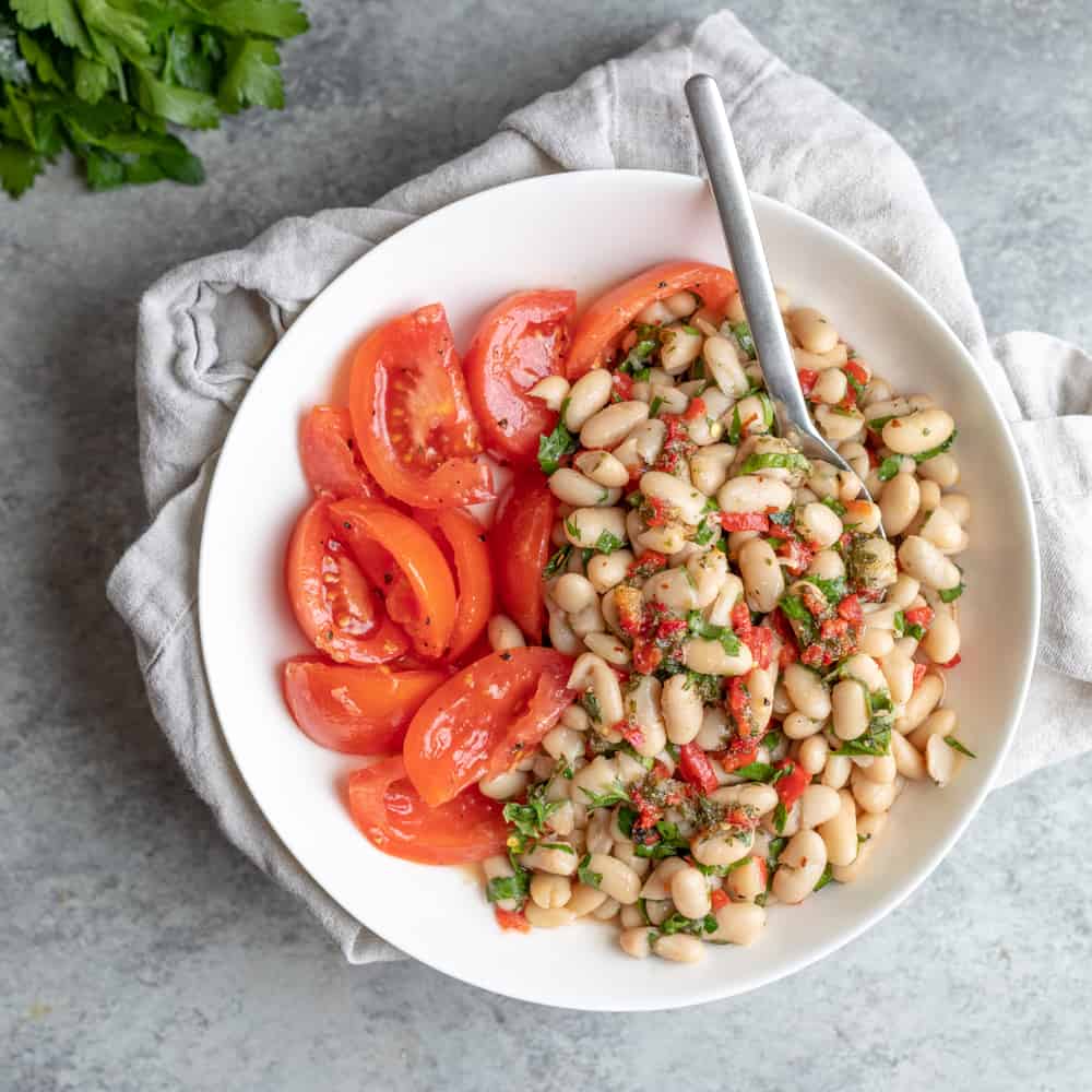 Marinated White Bean Salad - Delish Knowledge