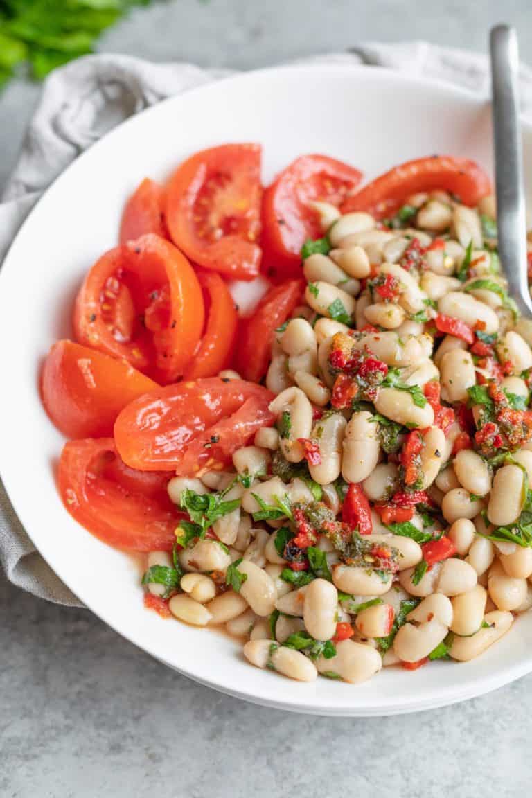 Marinated White Bean Salad Delish Knowledge